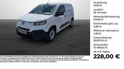 Gelato weiss Neu 2025 Fiat Doblò Easy Van / Kleinbus | 18.490 € (Superpreis)