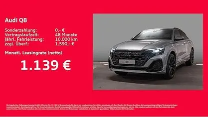 Neu Audi Q8 Ambiente 394 PS (289 kW) 2025 Silber SUV