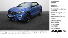 Ravennablau matt/schwarz Gebraucht 2021 VW T-Roc Cabriolet R-line Edition Cabrio | 29.450 € (Fairer Preis)