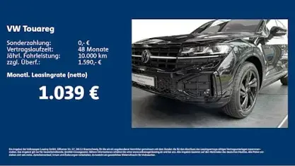 Neu VW Touareg R-line 286 PS (210 kW) 2026 Schwarz SUV