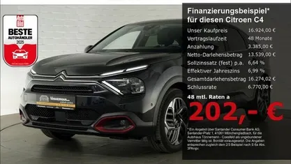 Obsiden schwarz (metallic) Gebraucht 2021 Citroën C4 Shine Limousine | 16.924 € (Fairer Preis)