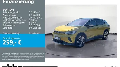 Gebraucht VW ID.4 Pro 150 kW (204 PS) 2021 Honey yellow metallic/schwarz SUV