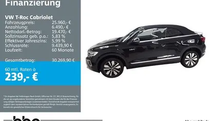 Gebraucht VW T-Roc Goal 116 PS (85 kW) 2025 Schwarz SUV