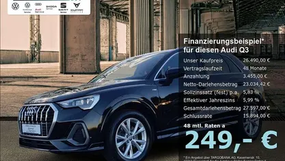 Schwarz Gebraucht 2019 Audi Q3 S-Line SUV | 26.490 € (Fairer Preis)