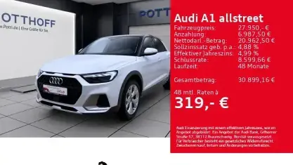 Gebraucht Audi A1 S-Line 150 PS (110 kW) 2025 Gletscherweiß metallic SUV