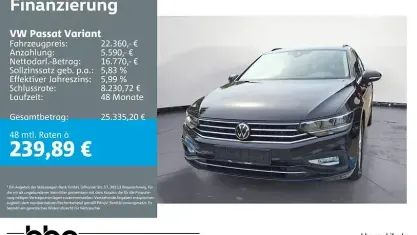 Gebraucht VW Passat Business 150 PS (110 kW) 2022 Schwarz Kombi