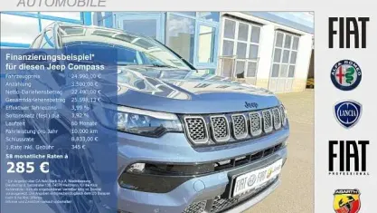 Gebraucht Jeep Compass 131 PS (96 kW) 2024 Blau SUV