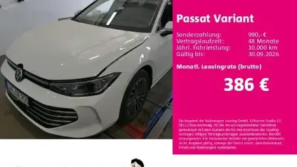 Gebraucht VW Passat Elegance 150 PS (110 kW) 2024 Pure white Kombi