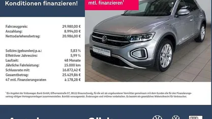 Silber Gebraucht 2023 VW T-Roc Style SUV | 29.980 € (Fairer Preis)