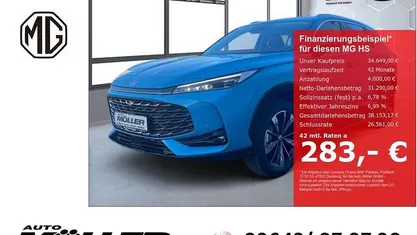 Arctic blue Neu 2025 MG HS Luxury SUV | 34.649 € (Fairer Preis)