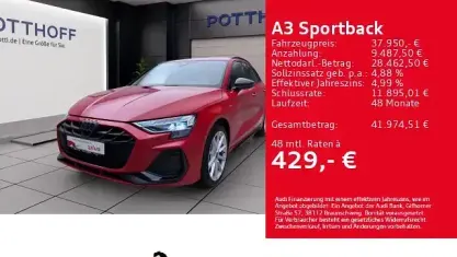 Gebraucht Audi A3 Sportback e-tron S-Line 272 PS (200 kW) 2025 Rot Kleinwagen