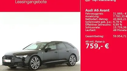 Schwarz Gebraucht 2023 Audi A6 Sport Kombi | 49.889 €