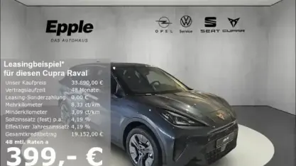 Neu Cupra Raval Endurance 155 kW (211 PS) 2026 Grau Limousine