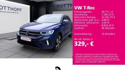 Gebraucht VW T-Roc R-line 190 PS (139 kW) 2022 Blau SUV