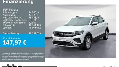 Gebraucht VW T-Cross Life 116 PS (85 kW) 2025 Weiß SUV