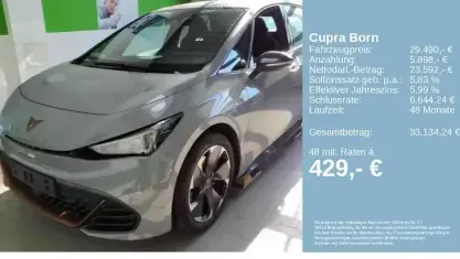Gebraucht Cupra Born 150 kW (204 PS) 2024 Grau Kleinwagen