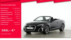 Mythosschwarz Gebraucht 2024 Audi A5 Cabriolet S-Line Cabrio | 51.480 € (Fairer Preis)