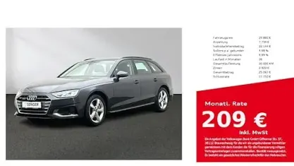 Second-hand Audi A4 Advanced 204 CP (150 kW) 2023 Gri Break