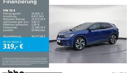 Gebraucht VW ID.4 Pro 150 kW (204 PS) 2024 Blau SUV