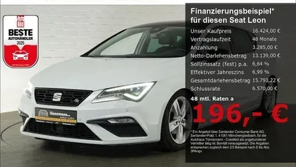 Weiß Gebraucht 2020 Seat Leon FR Limousine | 16.424 € (Fairer Preis)