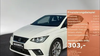 Gebraucht Seat Ibiza FR 95 PS (69 kW) 2019 Weiss Kleinwagen