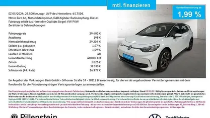Gebraucht VW ID.3 Pro 150 kW (204 PS) 2024 Weiß Kleinwagen