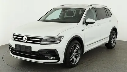 Pure white Gebraucht 2021 VW Tiguan Allspace Highline SUV | 31.445 € (Fairer Preis)