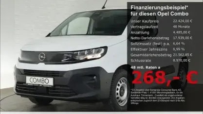 Neu Opel Combo 101 PS (74 kW) 2026 Weiß Van / Kleinbus