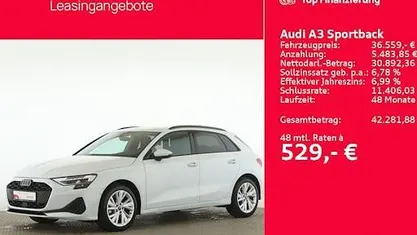 Weiß Gebraucht 2025 Audi A3 Sport Limousine | 36.552 € (Fairer Preis)