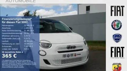 Neu Fiat 500C Icon 65 PS (47 kW) 2026 Passione rot Cabrio