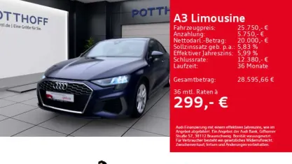 Gebraucht Audi A3 S-Line 150 PS (110 kW) 2022 Blau Limousine