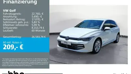 Gebraucht VW Golf VIII Life 116 PS (85 kW) 2024 Weiß Limousine