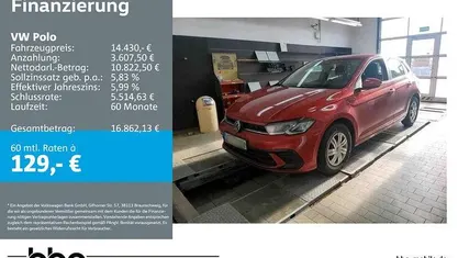 Gebraucht VW Polo Basis 80 PS (58 kW) 2022 Kings red metallic Kleinwagen