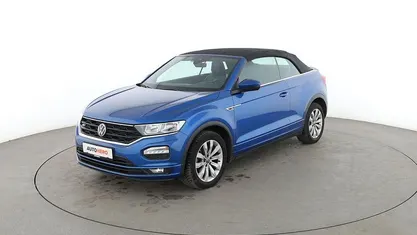 Blau Gebraucht 2021 VW T-Roc Cabriolet R-line Cabrio | 24.270 € (Fairer Preis)