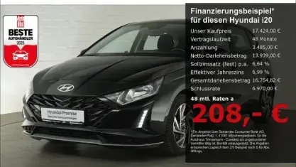 Używany Hyundai i20 Trend 101 KM (74 kW) 2025 Czarny Hatchback