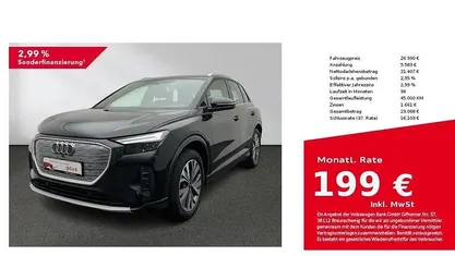 Mythosschwarz metallic Gebraucht 2022 Audi Q4 e-tron Advanced SUV | 26.990 € (Fairer Preis)