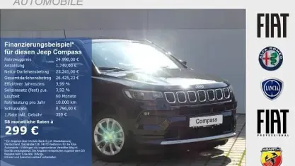 Gebraucht Jeep Compass Altitude 131 PS (96 kW) 2024 Schwarz SUV