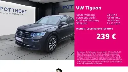 Gebraucht VW Tiguan Active 150 PS (110 kW) 2022 Deep black perleffekt SUV