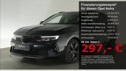 Gebraucht Opel Astra S 131 PS (96 kW) 2025 Karbon schwarz Kleinwagen