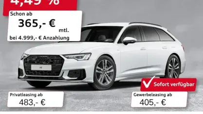 Gebraucht Audi A6 S-Line 299 PS (219 kW) 2025 Gletscherweiß metallic Kombi