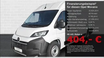 Neu Opel Movano 140 PS (102 kW) 2025 Weiß Van