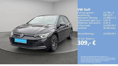 Schwarz Gebraucht 2021 VW Golf VIII Active Limousine | 22.780 € (Fairer Preis)