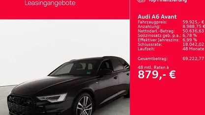 Gebraucht Audi A6 S-Line 245 PS (180 kW) 2025 Mythosschwarz metallic Kombi