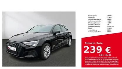 Schwarz Gebraucht 2022 Audi A3 Sportback e-tron Kleinwagen | 24.380 € (Fairer Preis)