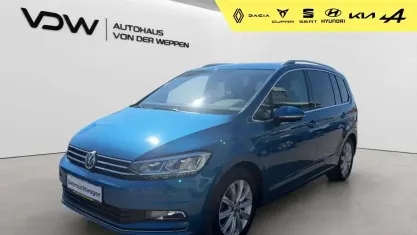 Gebraucht VW Touran Highline 150 PS (110 kW) 2016 Caribbean blue (blau) Van / Kleinbus