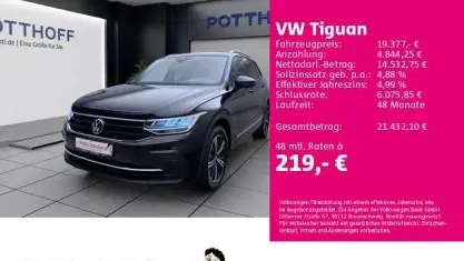 Gebraucht VW Tiguan United 150 PS (110 kW) 2021 Schwarz SUV
