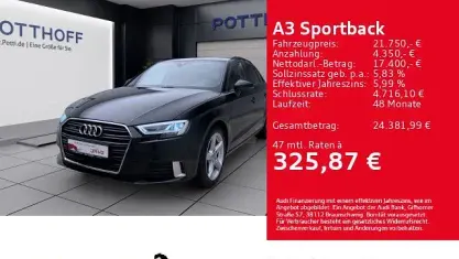 Gebraucht Audi A3 Sport 190 PS (139 kW) 2019 Mythosschwarz metallic Limousine