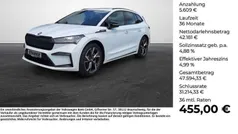 Weiß (moonweiss metallic) Gebraucht 2024 Skoda Enyaq iV SportLine SUV | 46.990 € (Superpreis)
