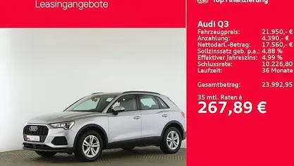 Florettsilber metallic Gebraucht 2020 Audi Q3 Design SUV | 21.950 € (Guter Preis)