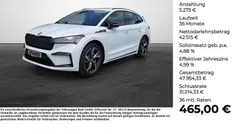 Weiß (moonweiss metallic) Gebraucht 2024 Skoda Enyaq iV SportLine SUV | 47.790 € (Guter Preis)